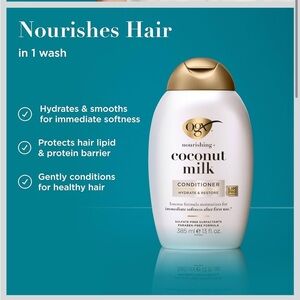 OGX Coconut Milk Nourishing Conditioner – White/Gold